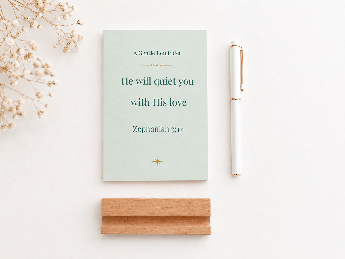 Grace & Light – Quiet Moments Card Set | 🌿 Soft Mint