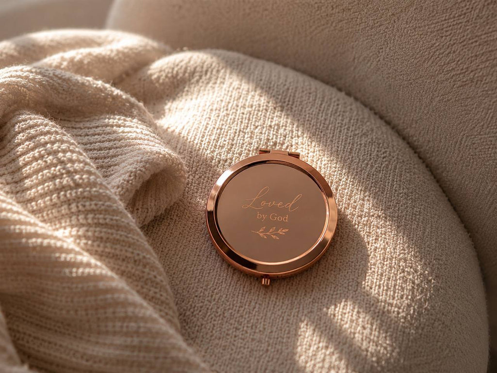 Loved by God Compact Mirror | Rose Gold