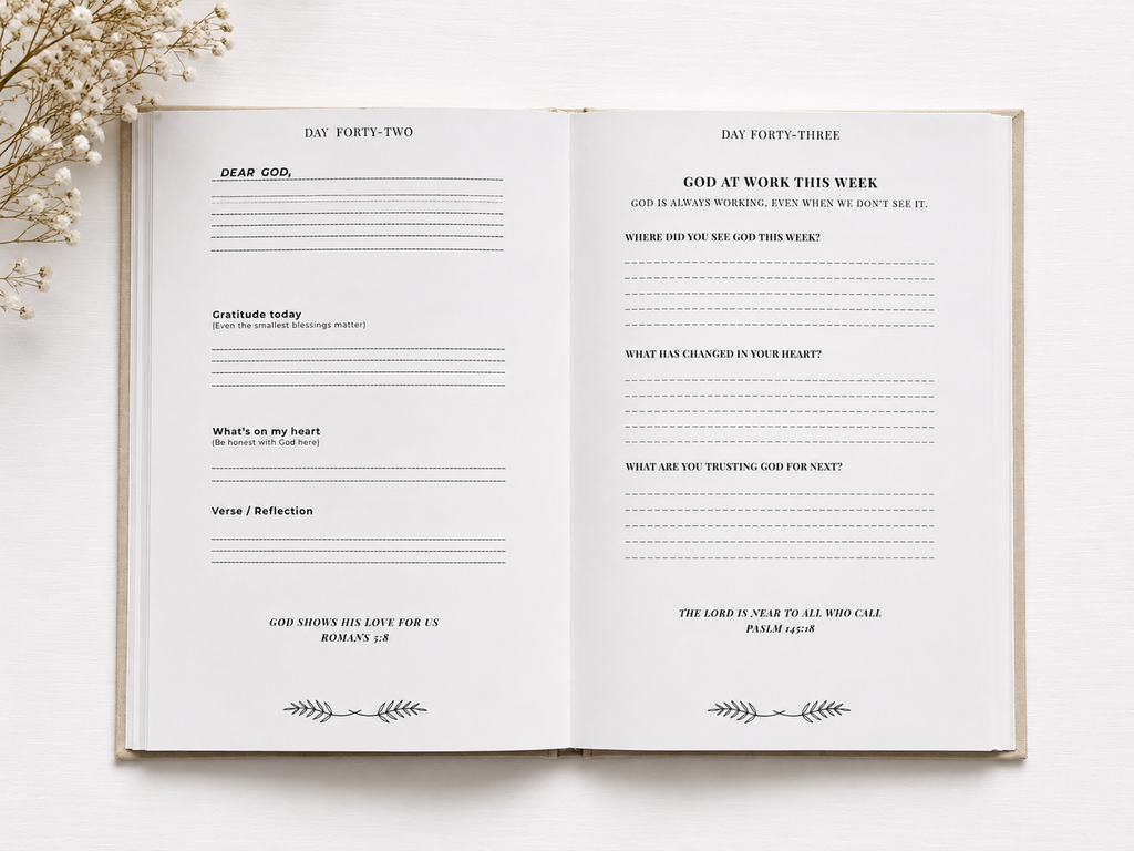 Grace & Light Prayer Journal + Pen — 🕊️ Warm Sand