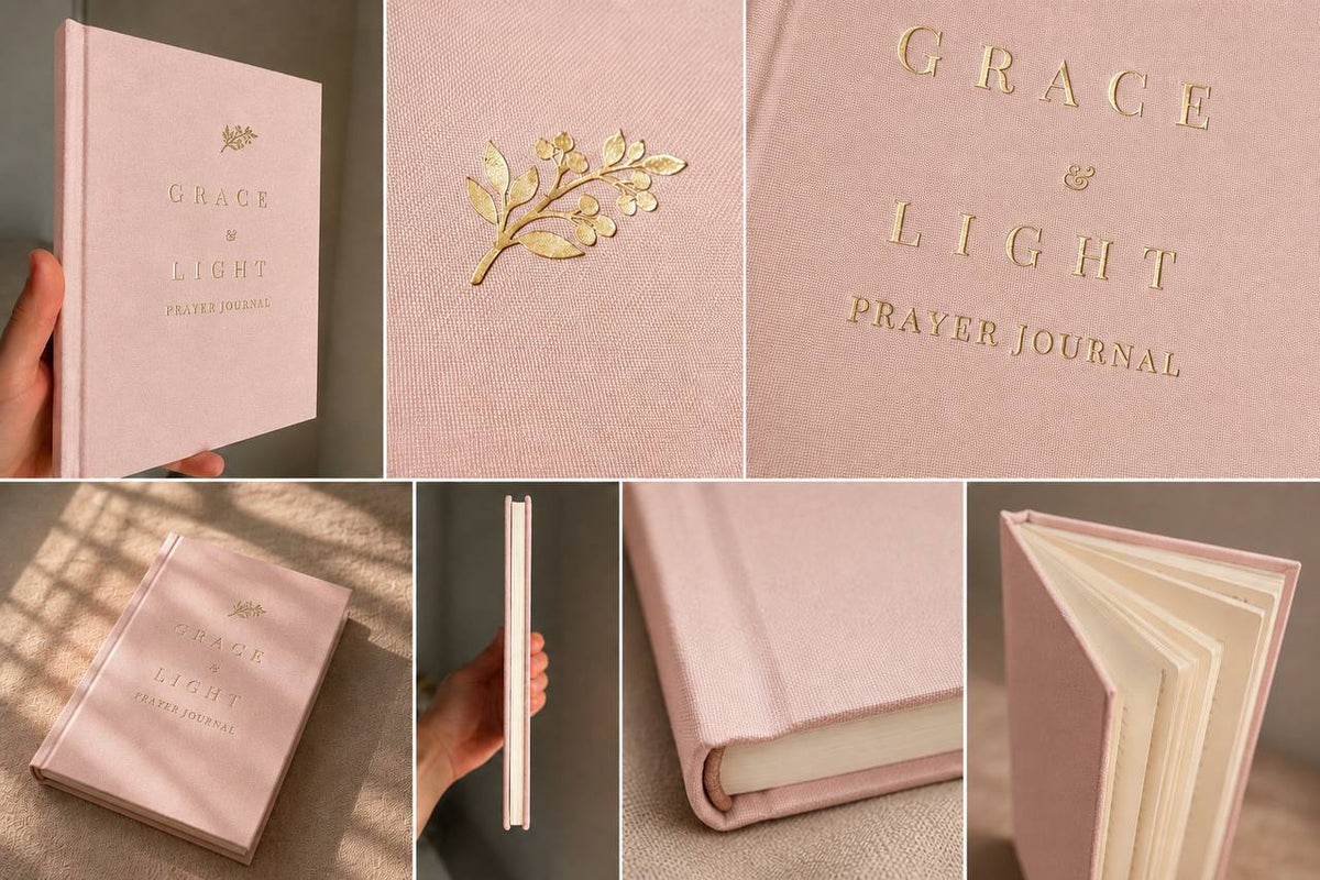 Grace & Light Prayer Journal + Pen — 🌸 Blush Rose