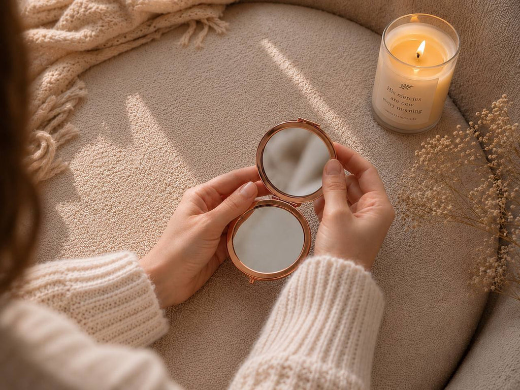 Loved by God Compact Mirror | Rose Gold