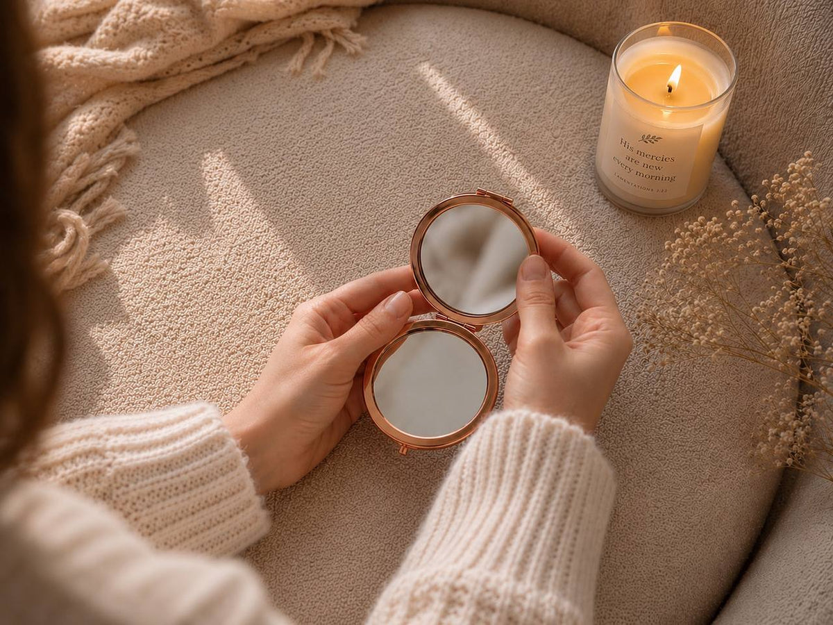 Loved by God Compact Mirror | Rose Gold