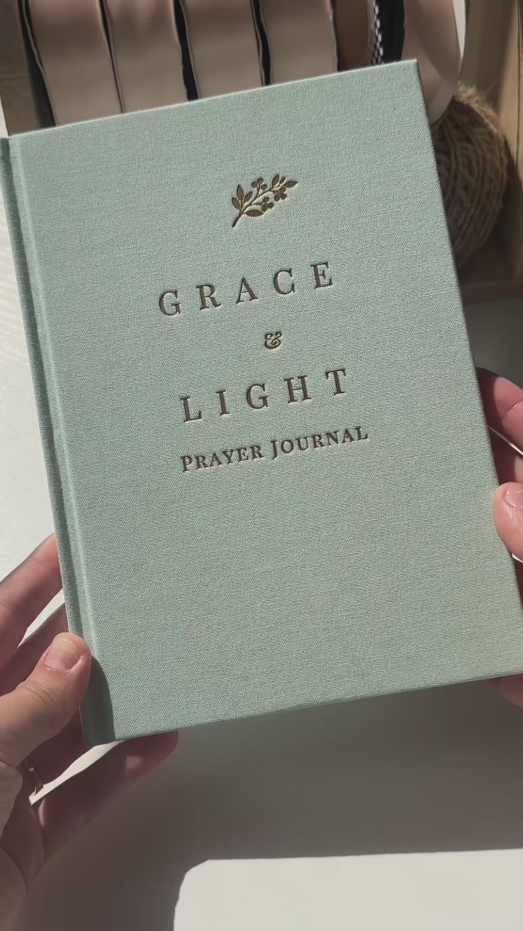 Grace & Light Prayer Journal + Pen — 🌿Soft Sage