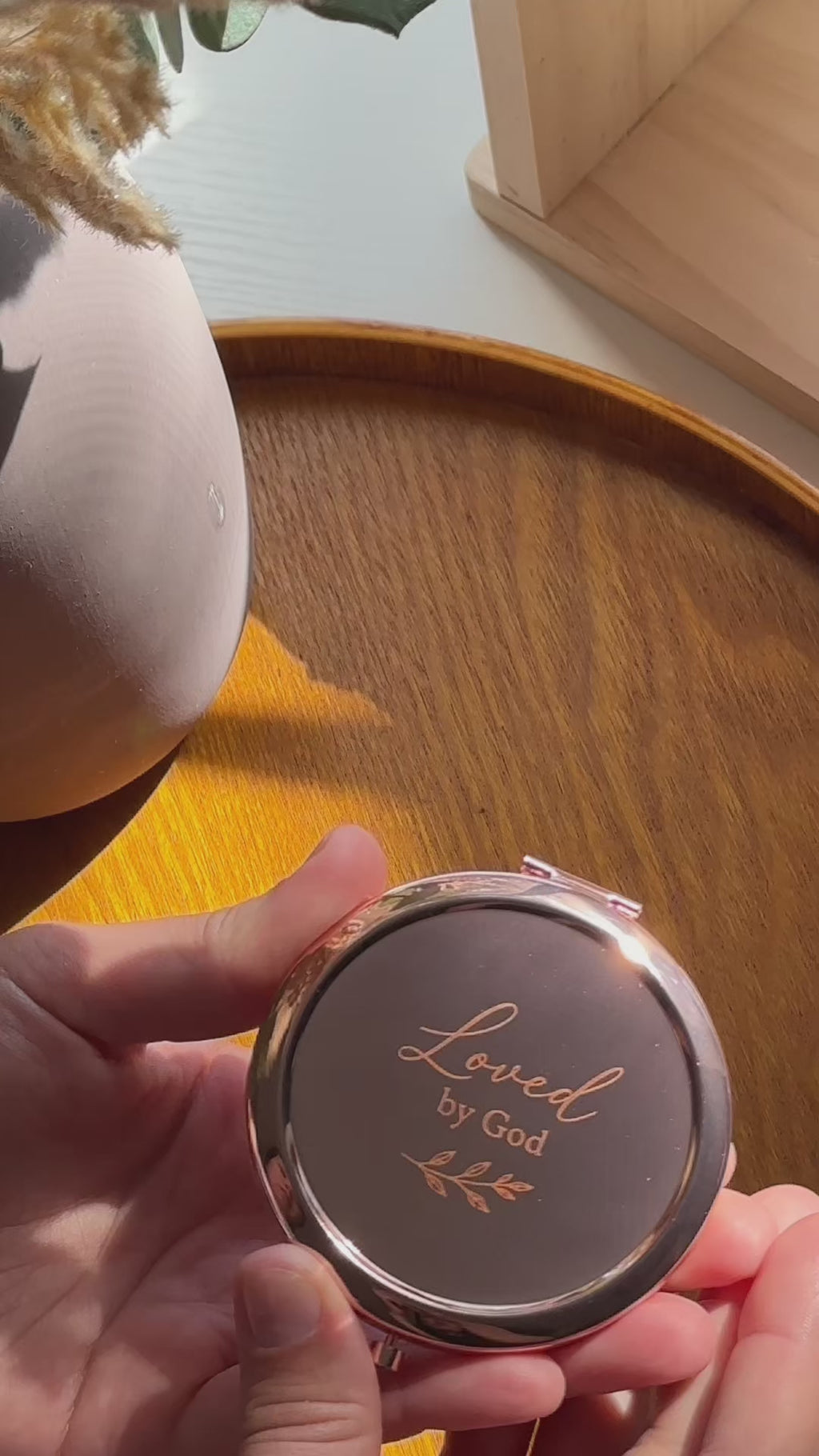 Loved by God Compact Mirror | Rose Gold